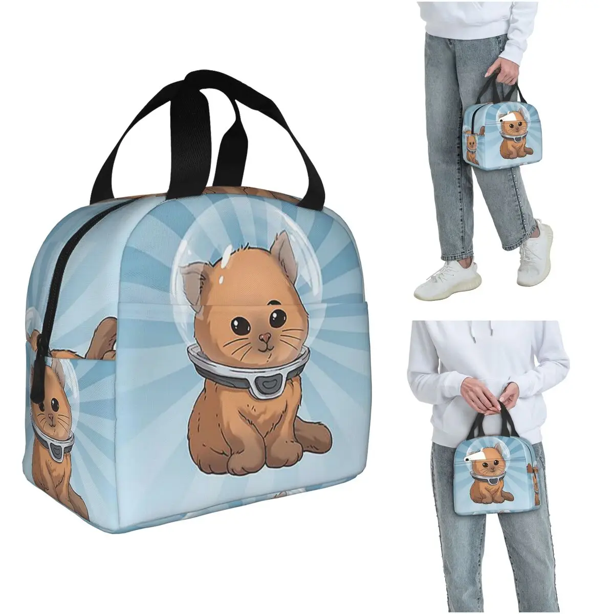 

Термосумка для обедов Keep Calm Kitty для женщин и детей, герметичная, для еды, термосумка-тоут