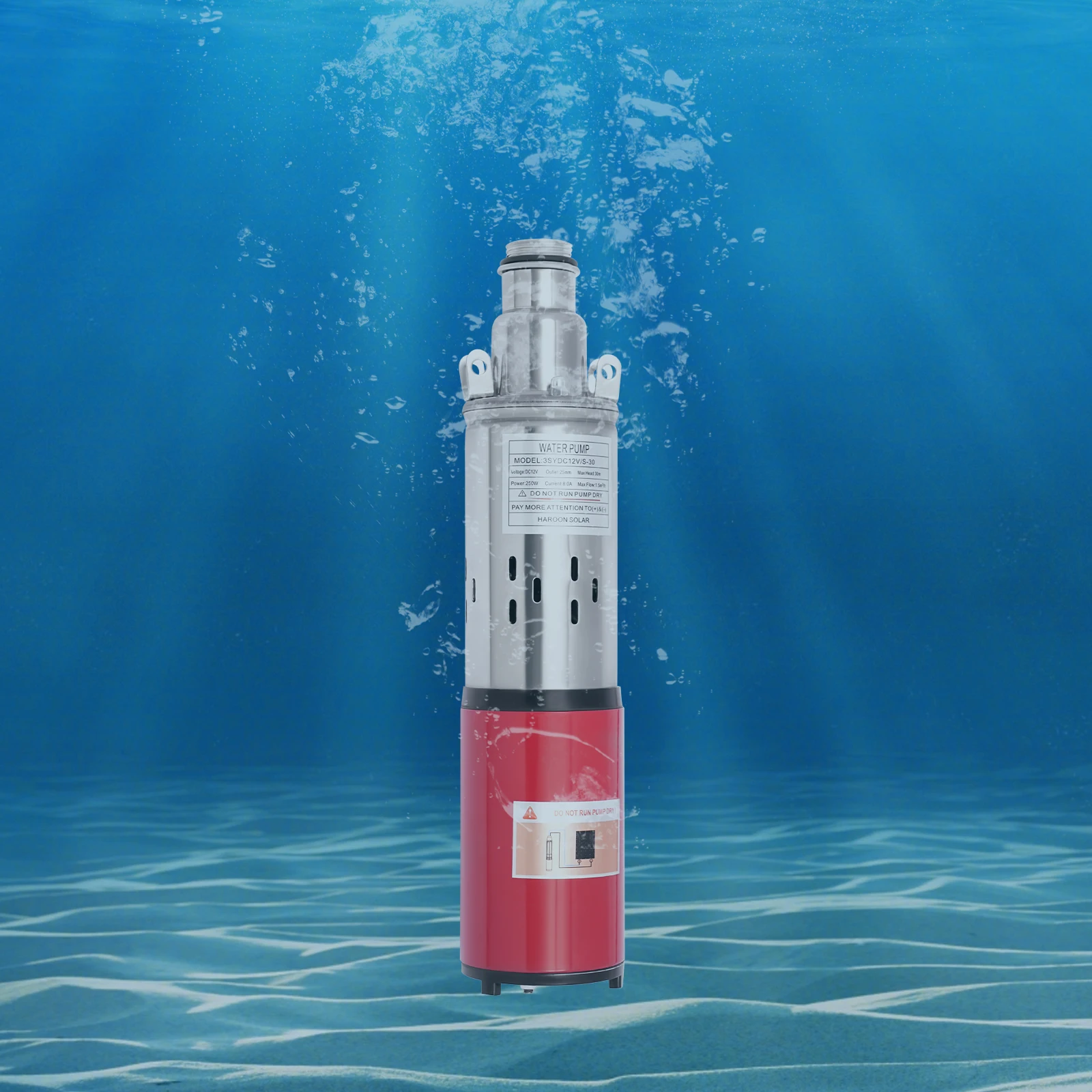 

Погружной насос из нержавеющей стали мощностью 180 Вт, 12 В, глубокая экстракция воды, расход 1,5 м3/ч, низкий уровень шума для эффективного орошения фермы