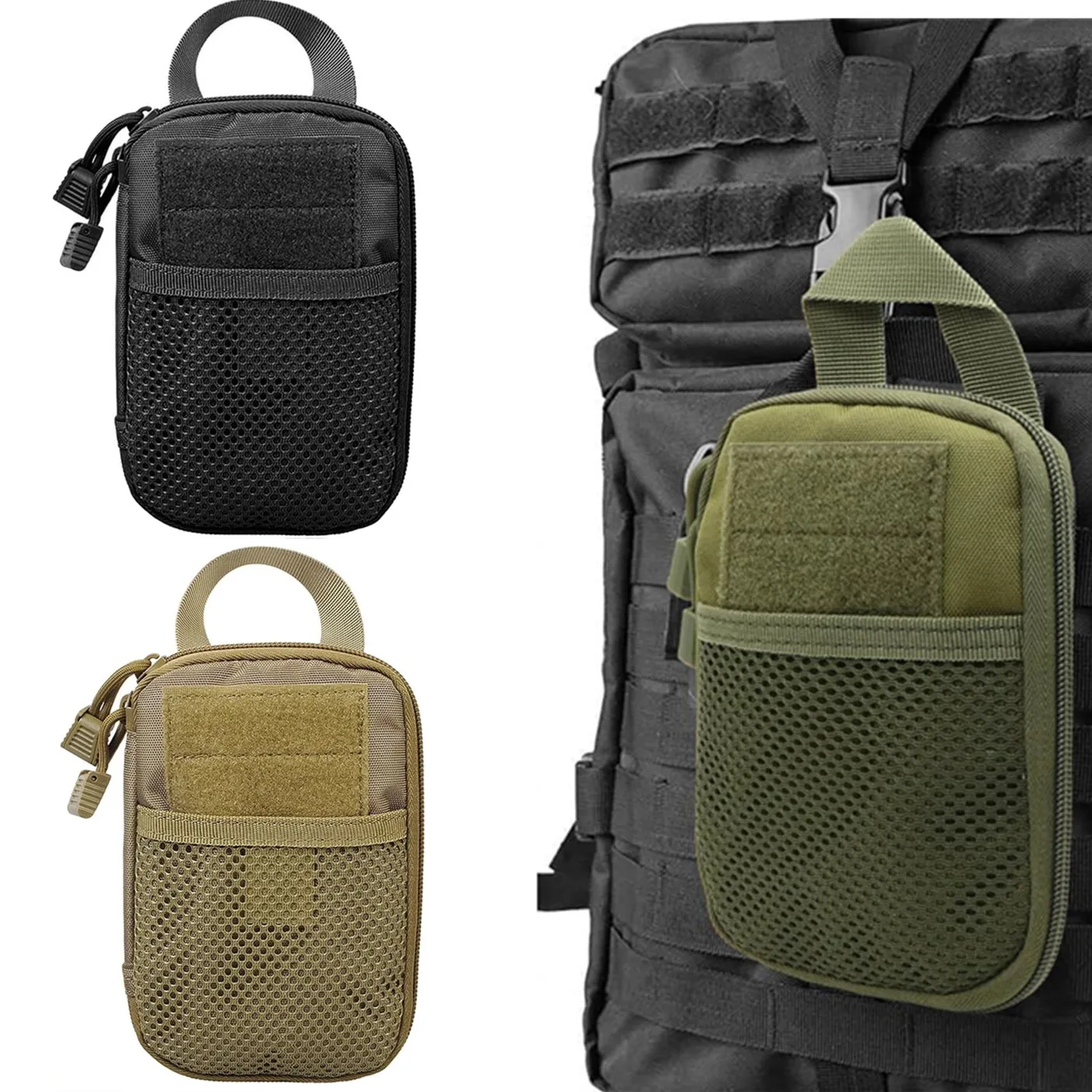

Tactical Molle Pouch, Small Utility Waist Pack EDC Bag Gear Gadget Organizer Military Multi-Purpose Backpack