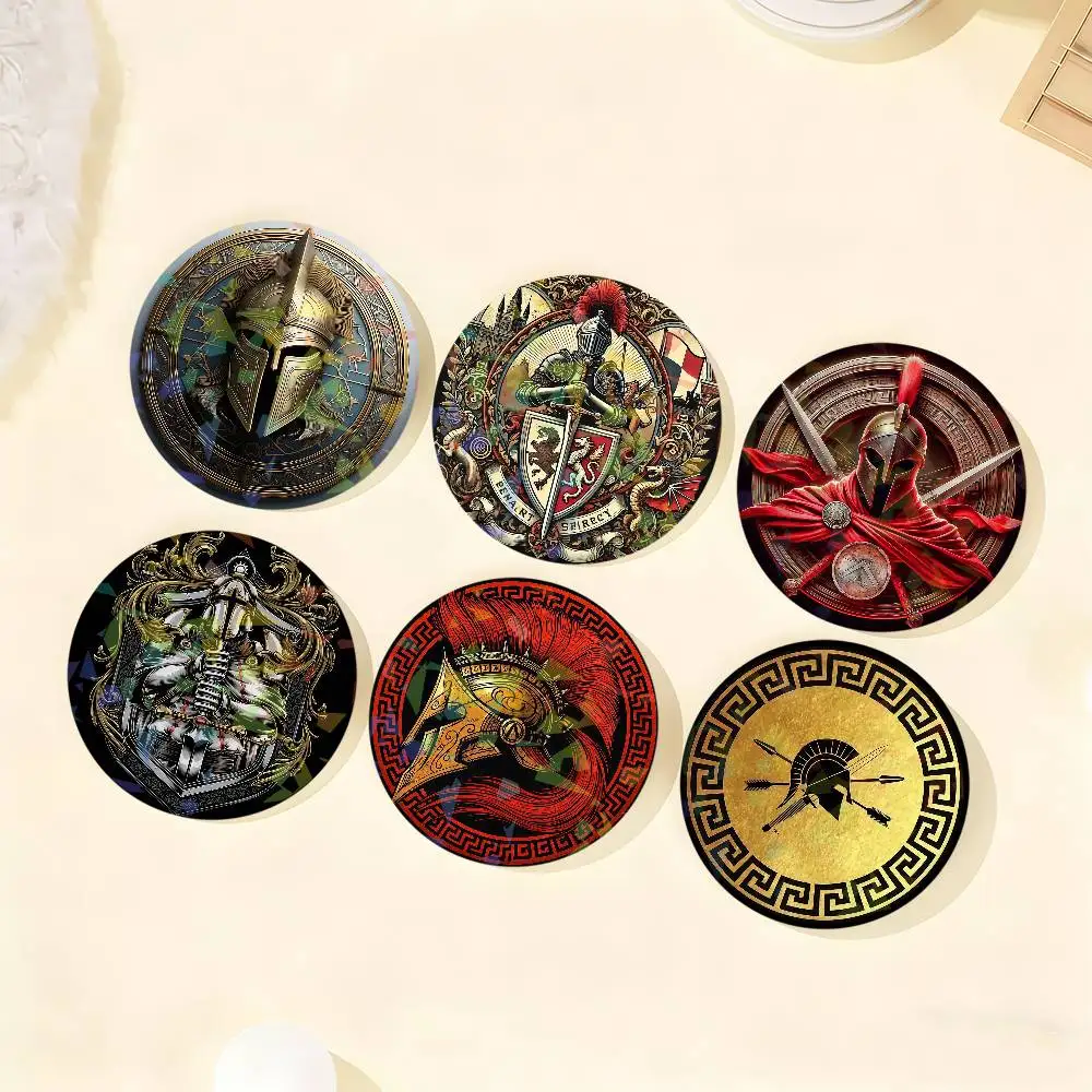 Mittelalterliches Ritterschild-Abzeichen-Set, glänzende Glas-Anstecknadel für Rucksack, Kostüm, Geschenk, Dekoration, Geburtstag, Emaille-Pin, Taschenbrosche