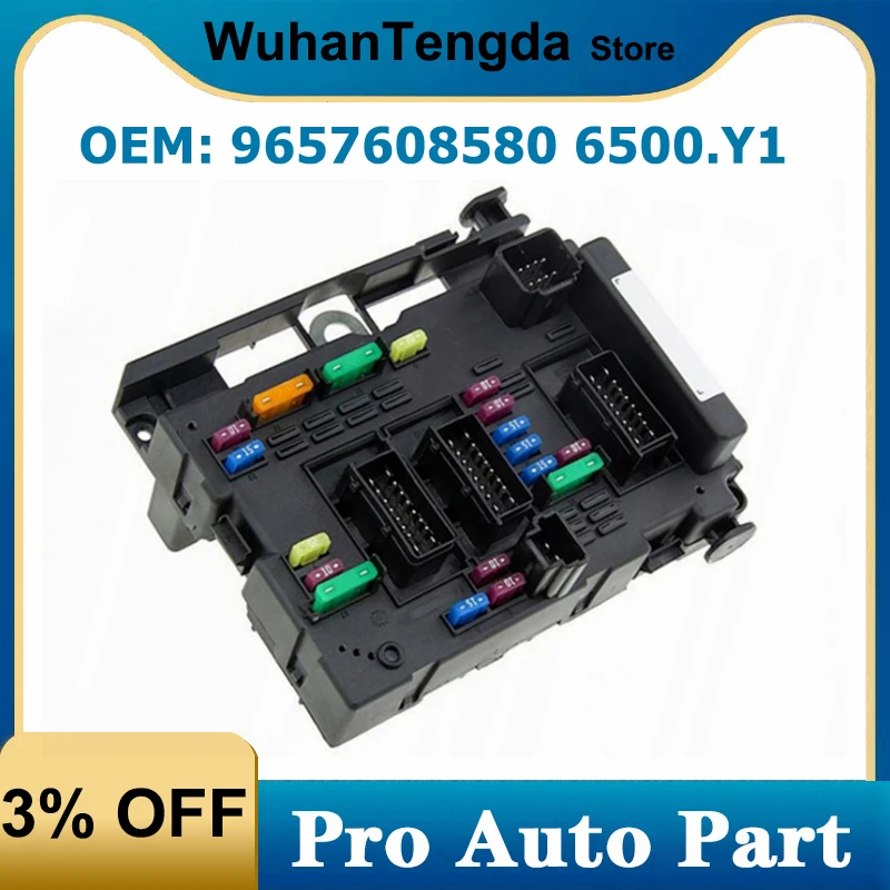 9657608580 6500.Y1 B5 BSM Control Module Fuse Box Unit Assembly for Citroen C3 C5 C8 Peugeot 206 307 807 6500R7 6500Y1