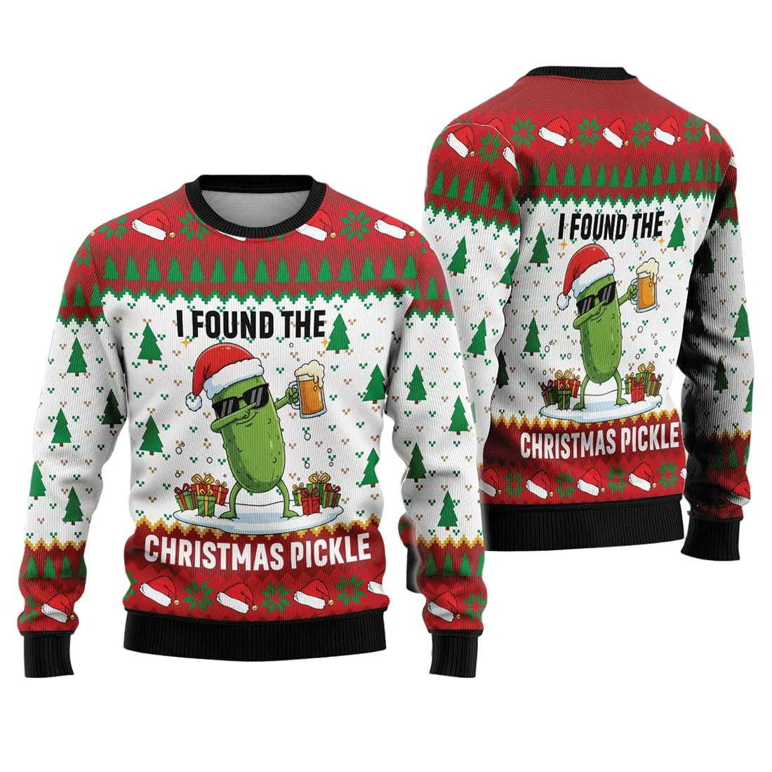 面白い漫画ピクルスパーティー醜いクリスマスセーター女性男性服原宿ファッションメンズスウェットシャツホリデージャンパーセーター