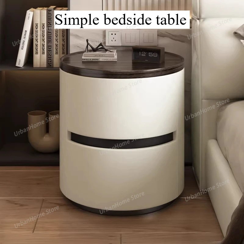 

Solid Wooden Night Table Round Simple Nordic Cabinet Night Table Floor Drawers Armoires De Chambre Modern Furniture Home