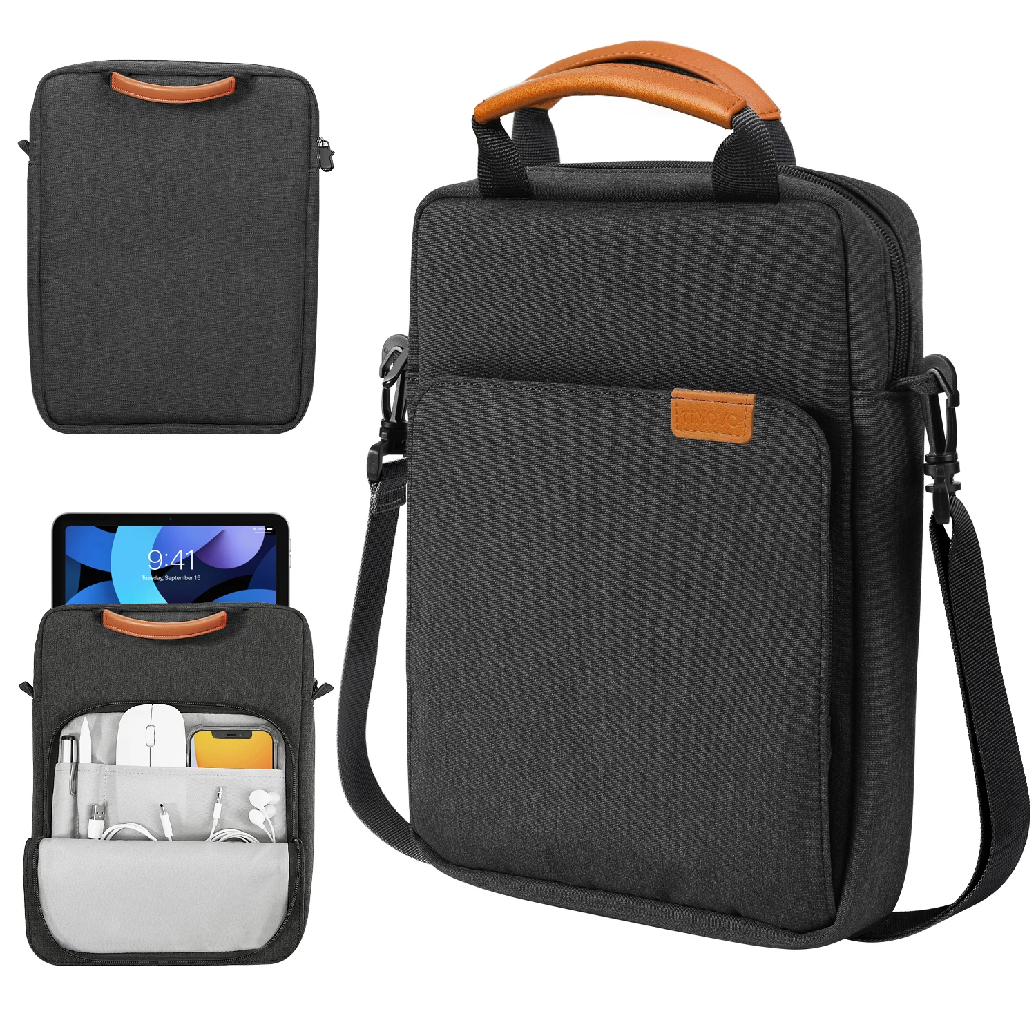 Funda de transporte para tableta, bolso de hombro con doble asa para iPad Air 5/4 10,9, iPad 9th 8th 7th Gen 10,2, iPad Pro 11 2021