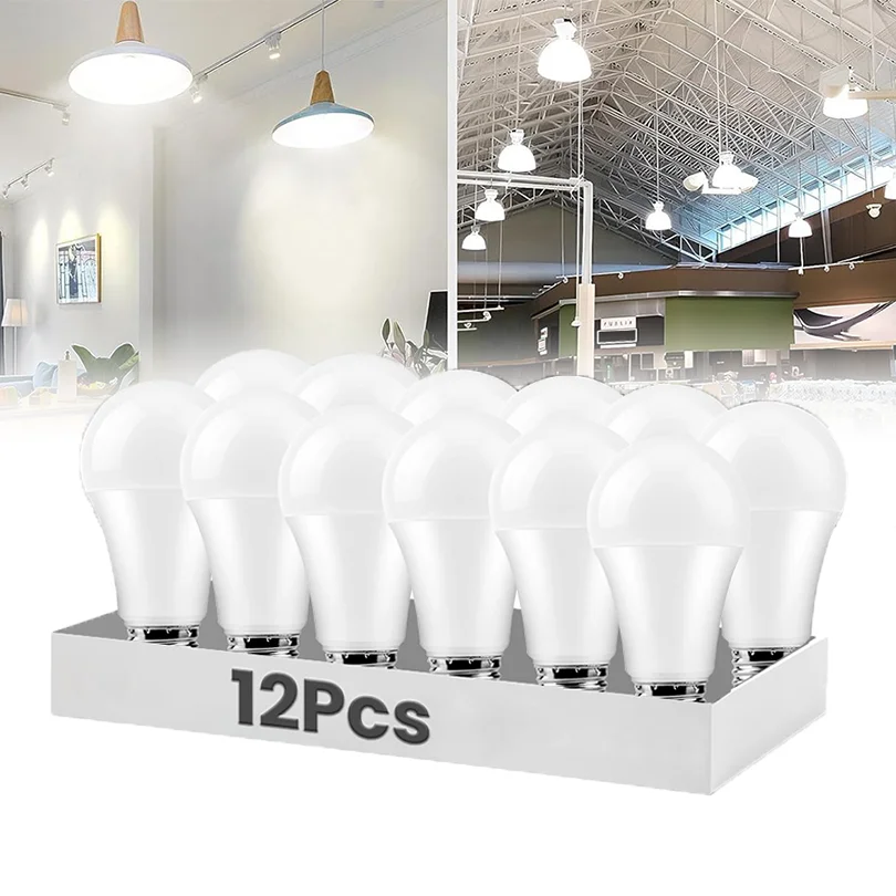 12 pièces ampoule LED lampes E27 AC220V 240V ampoule puissance réelle 20W 18W 15W 12W 9W 5W 3W Lampada salon maison LED Bombilla