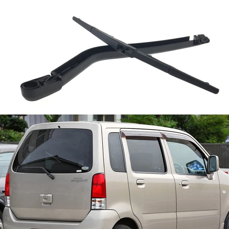 Rear Windshield Windscreen Washer Wiper Arm Blade Set For SUZUKI Wagon R+ Hatchback 00-08