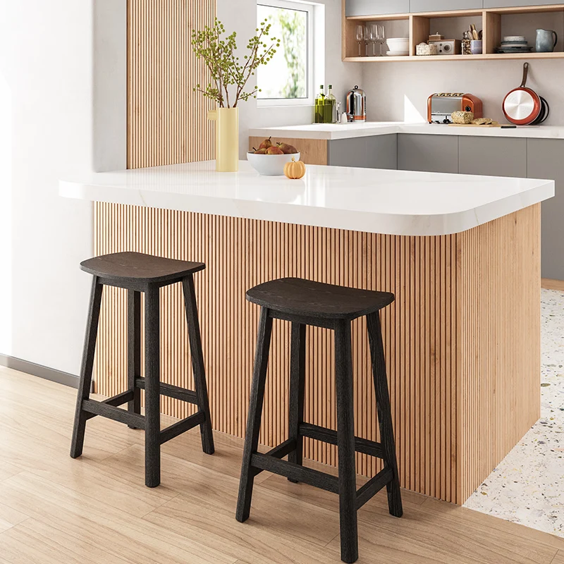 

High Long Bar Stools Wood Chair Kitchen Interior Minimalist Bar Stools Nordic Chair Design Chaise De Bar Dining Room Sets AB50BY