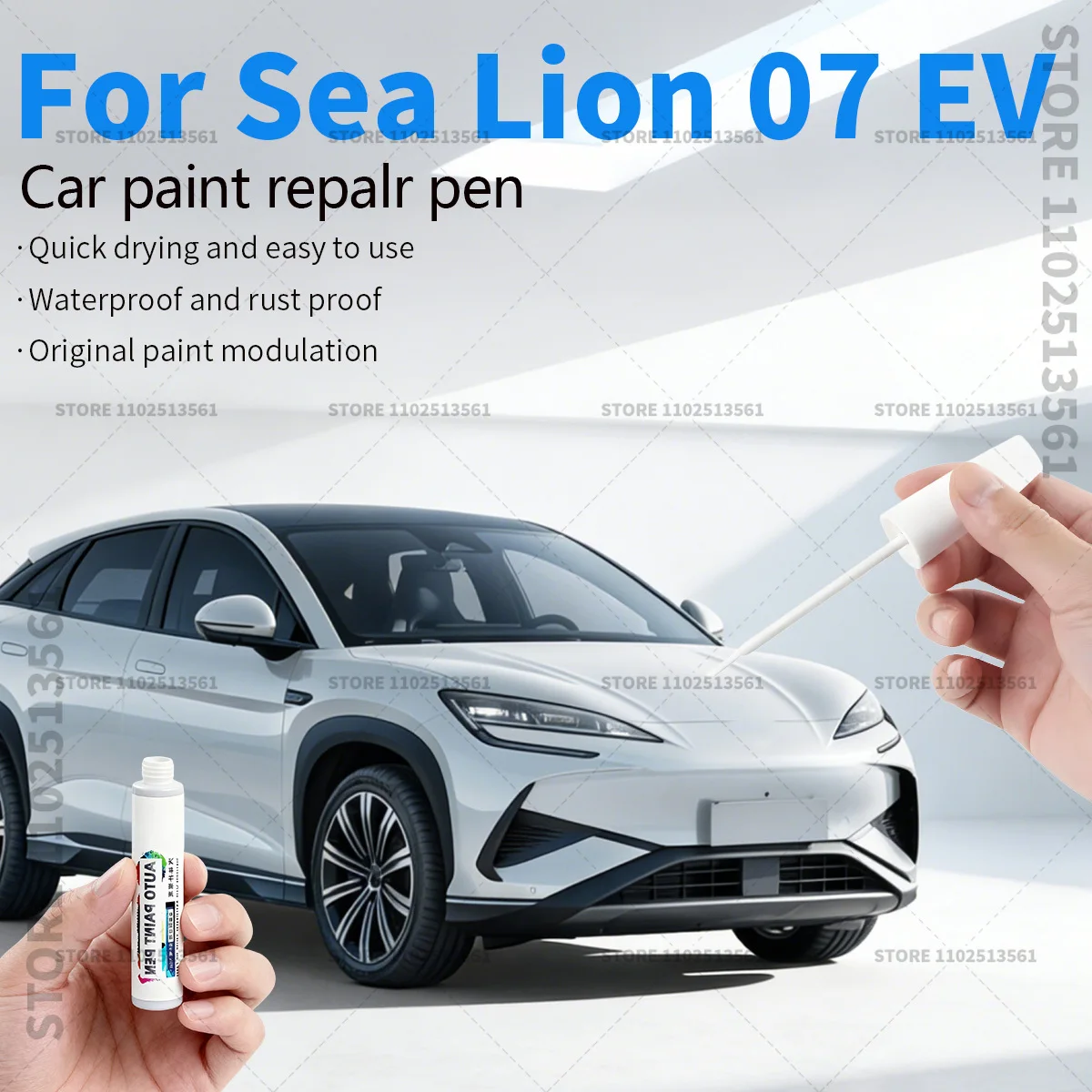 

Ремонтный карандаш для краски BYD Sea Lion 07 EV 2023-2025: средство для удаления царапин, аксессуары для авто DIY, D49, черный, белый, серый, фиолетовый
