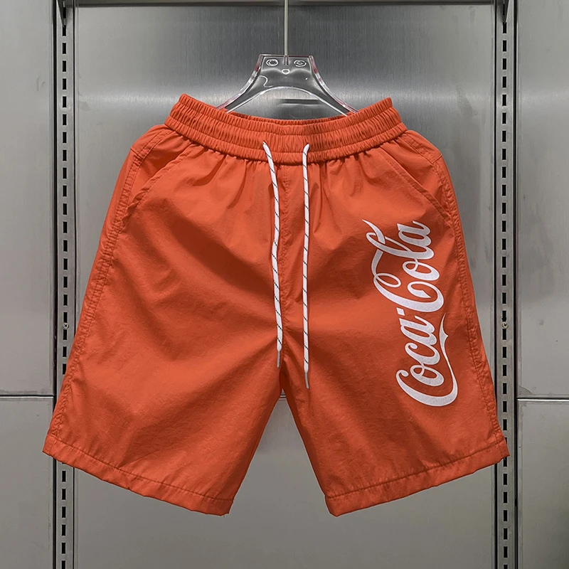 

Мужские летние повседневные тонкие шорты для дома и улицы, модные свободные брюки-капри для активного отдыха, молодежные спортивные штаны