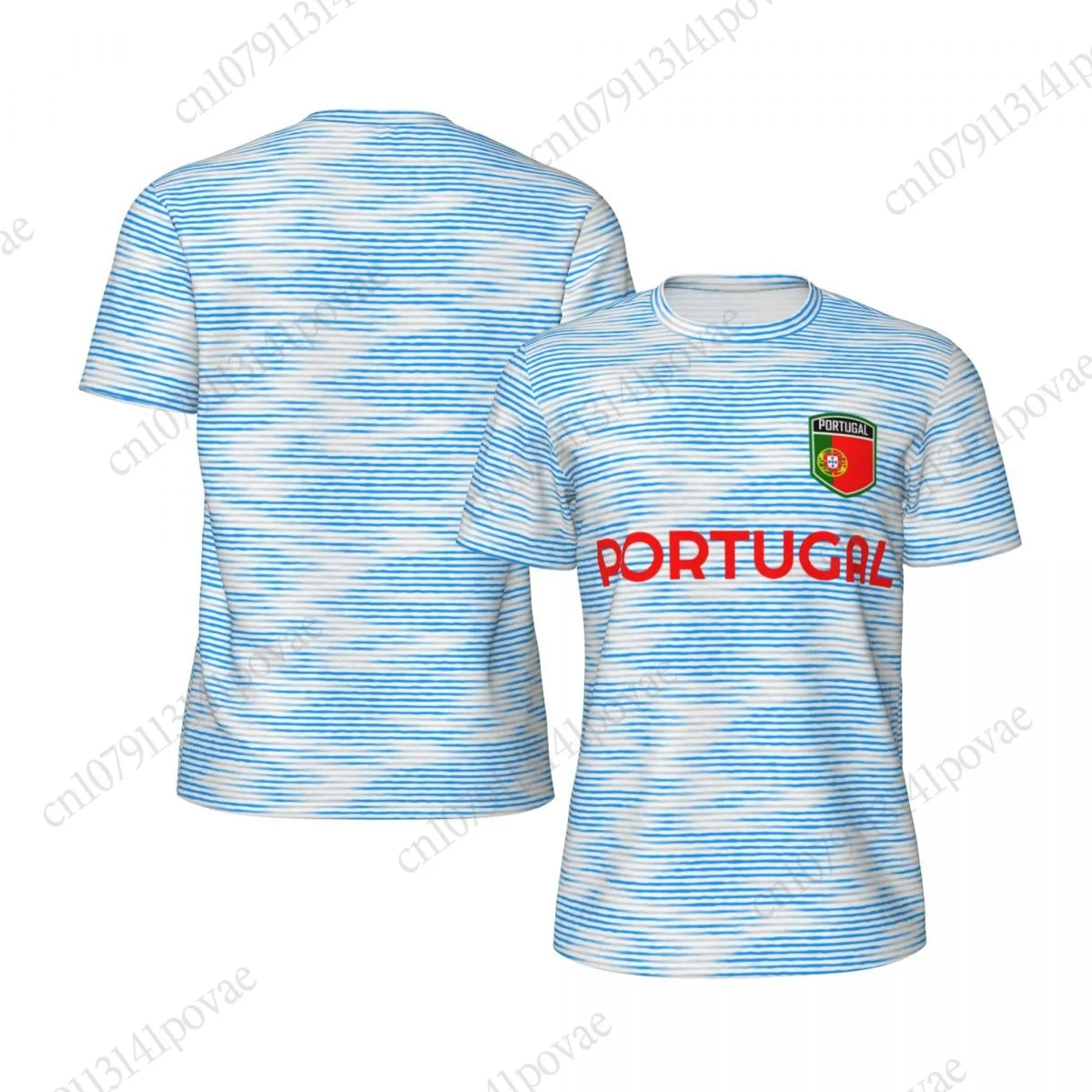 Custom Portugal Flag T-shirts Men Women Mesh Clothing Sports Breathable For Soccer Running Bike Tennis Fitness Football