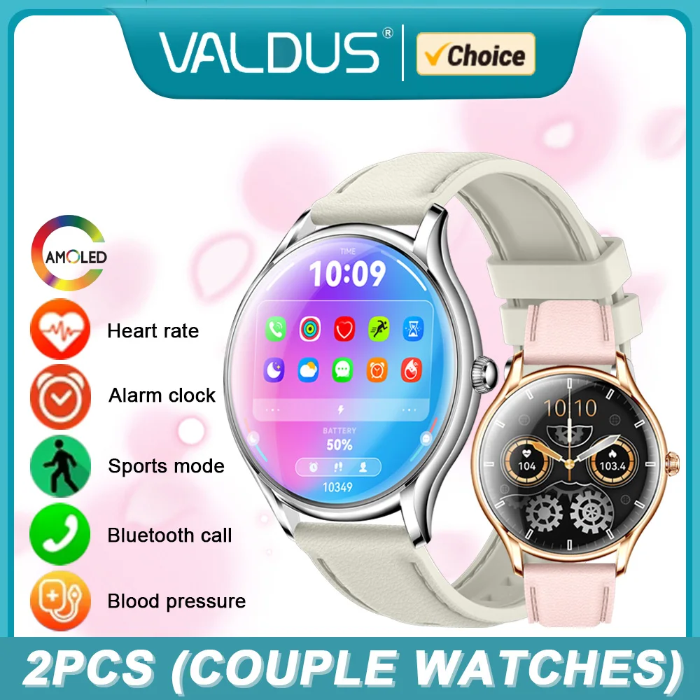 VALDUS VL55 PRO Смарт-часы для подарка пары BT Call Пульсометр Фитнес Спорт Длительный срок службы батареи Водонепроницаемые 2025 Новые часы AMOLED