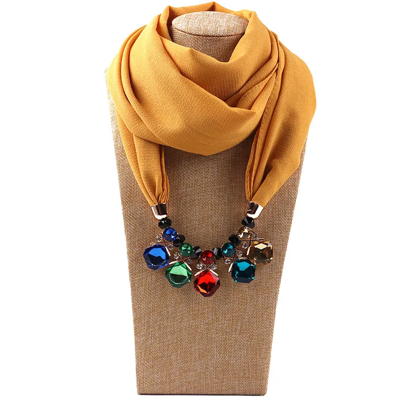 Women Necklace Pendant Scarf Ethnic Style Soft  Fashion Designer  Foulard Femme Scraves Hijabs