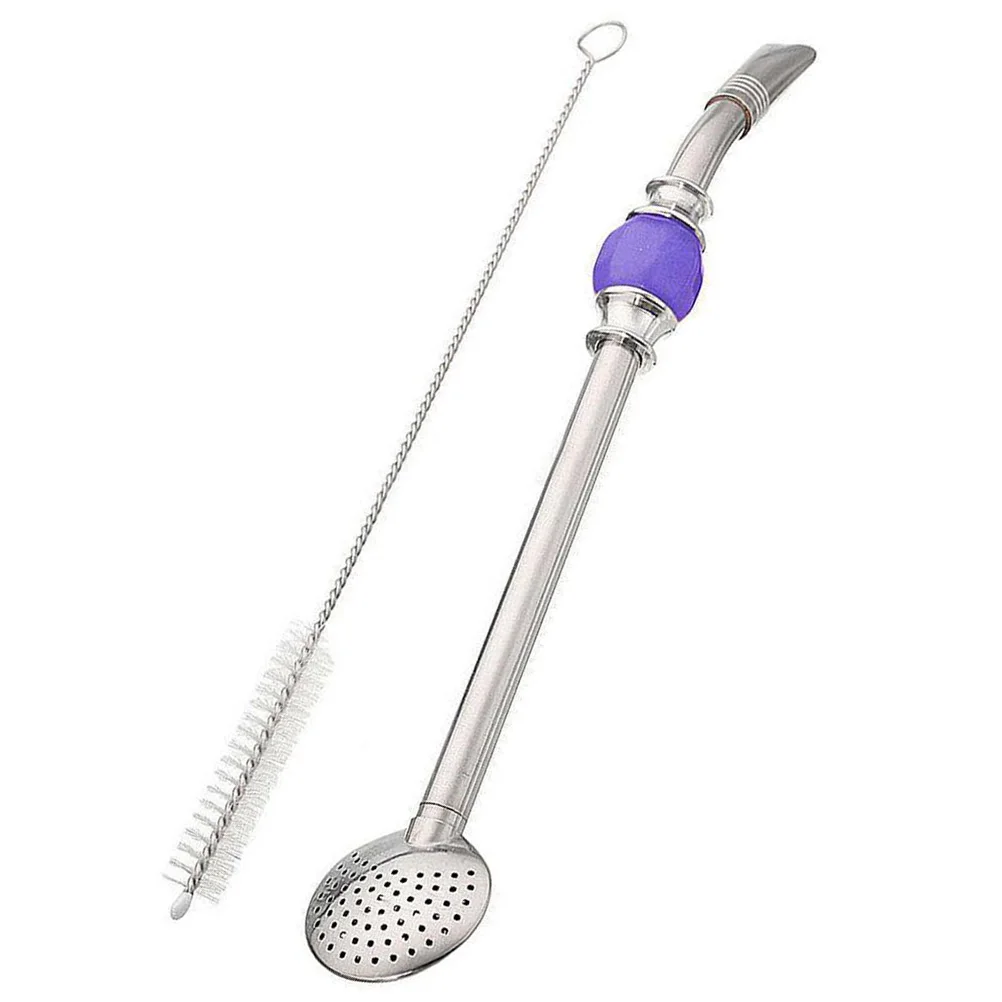 

2 Pcs Stainless Steel Straw Set Drinking Filter for Yerba Mate Tea Coffee Juices Removable Straw Kitchen Bar Accessories