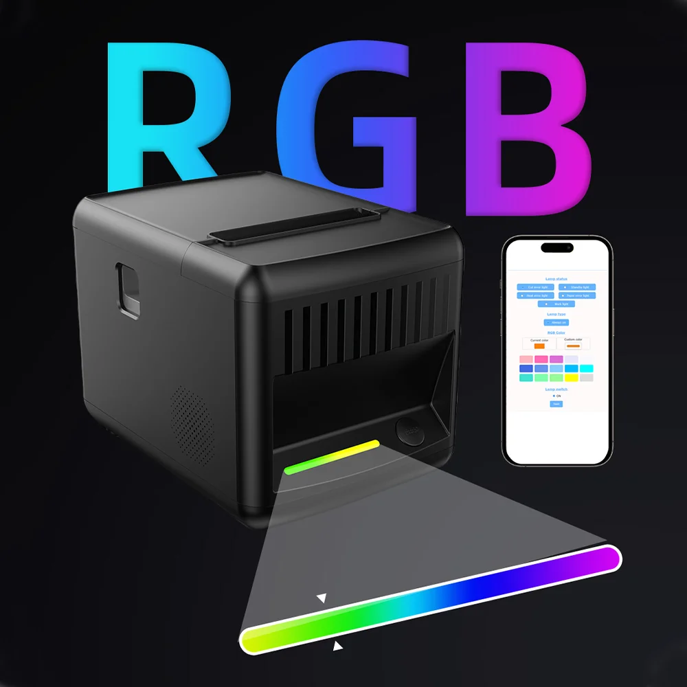 Hot Sale 80mm 3inch POS Thermal Receipt Printer with Auto Cutter Bill Ticket Printing Machine for Restaurant Kitchen