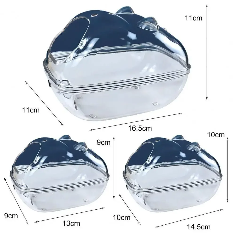 Transparent Plastic Small Bathtub Suitable for Hamsters Hamster Bathroom Hamster Sand Bath Mouse Box