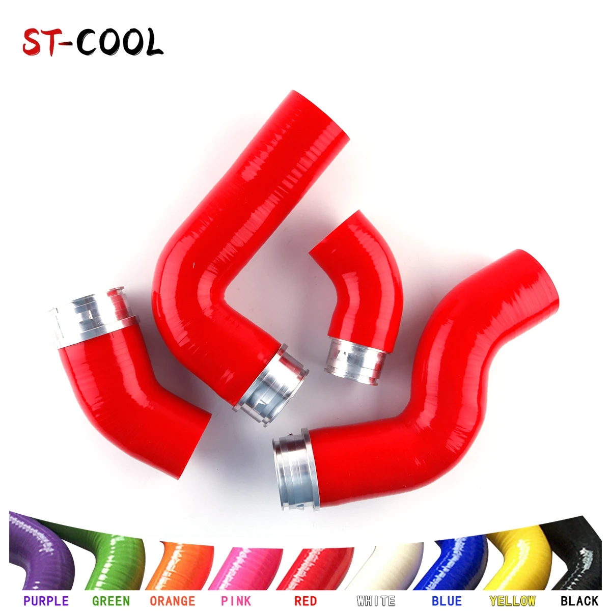 Intercooler Tubes For 2004-2009 VW Golf MK5 GTI MKV FSI 2.0T Turbo Boost Silicone Hoses Kit Piping 4-Ply 4Pcs 10 Colors