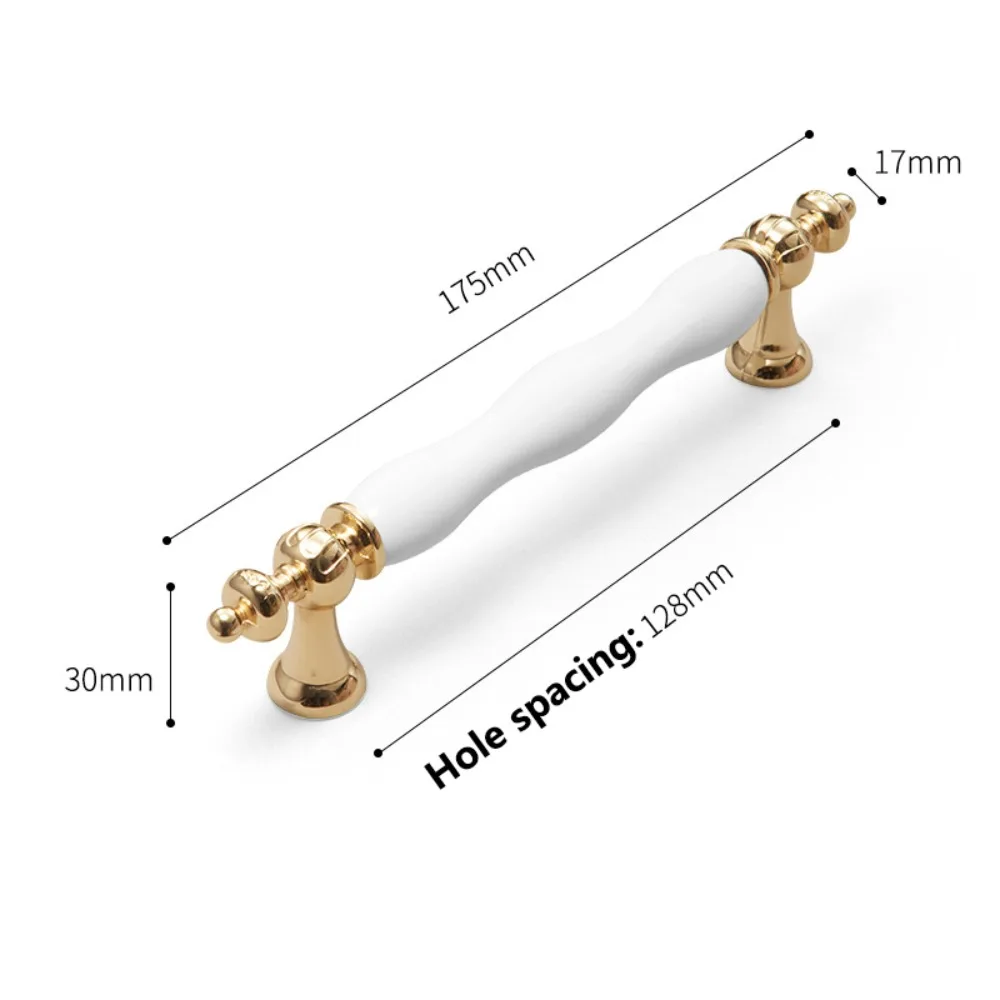 Modern Ceramic Cabinet Door Handles Light Luxury Gold Silver Wardrobe Door Handle Multifunctional Minimalist Furniture Handles
