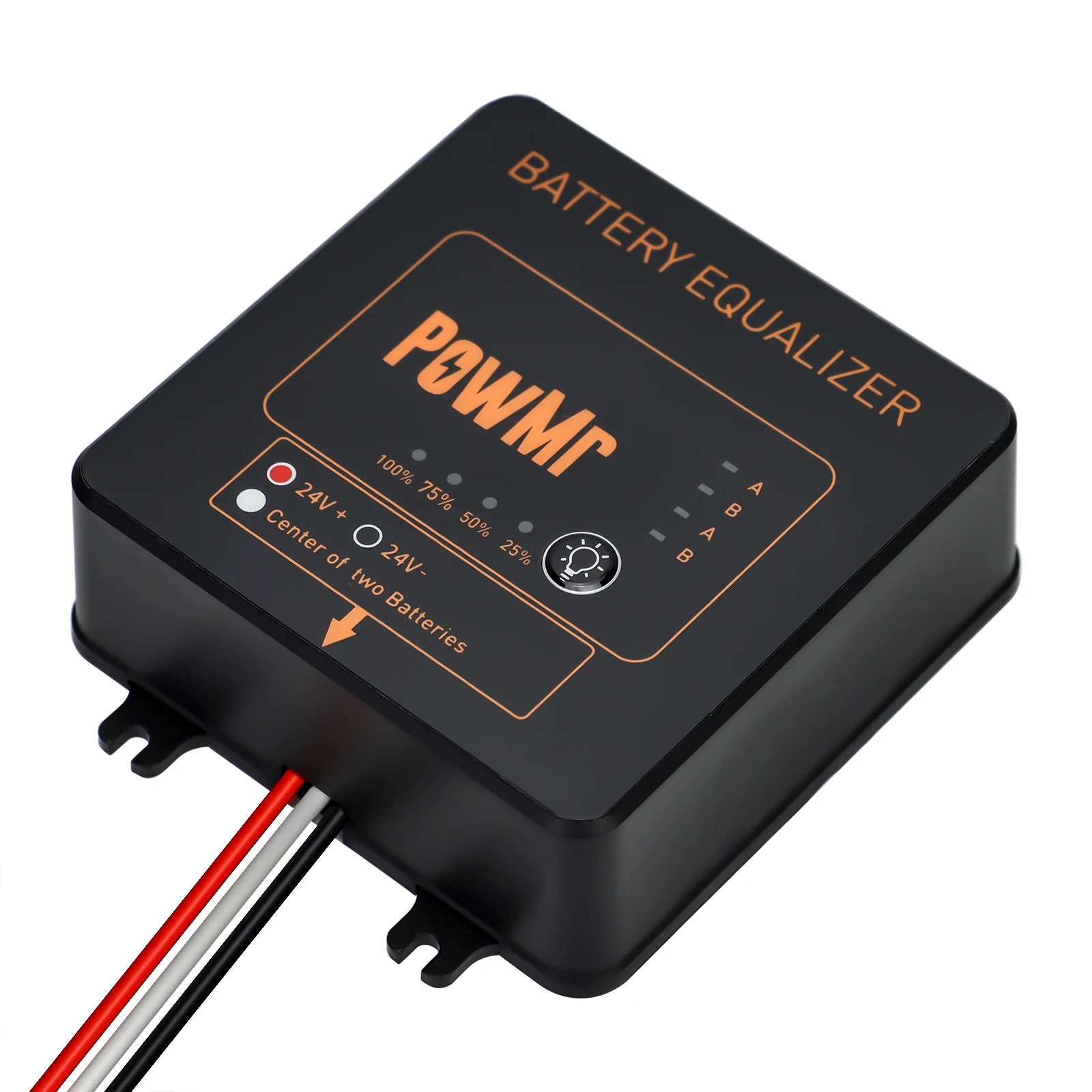 PowMr BE24 pengontrol Charger Balancer baterai 24V Equalizer baterai sistem surya untuk Gel Flood AGM baterai asam timbal