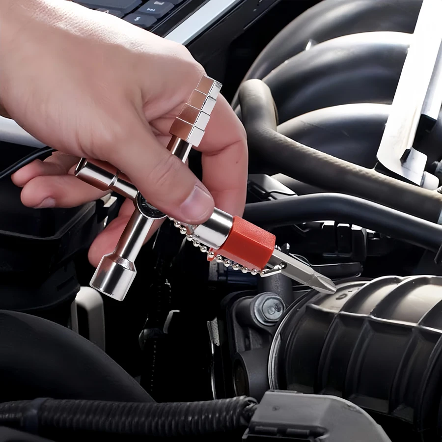 مفتاح ربط متعدد الوظائف أربعة في واحد، يستخدم لأدوات مفك البراغي بصمام المصعد