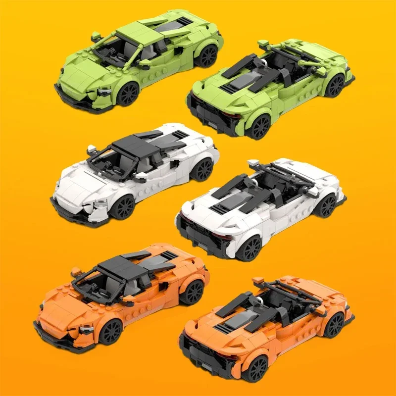 Two Forms City Cars Model Moc Building Blocks Technology Modular Champion Speed Cars DIY Sets Assembly Holiday Toy Gifts