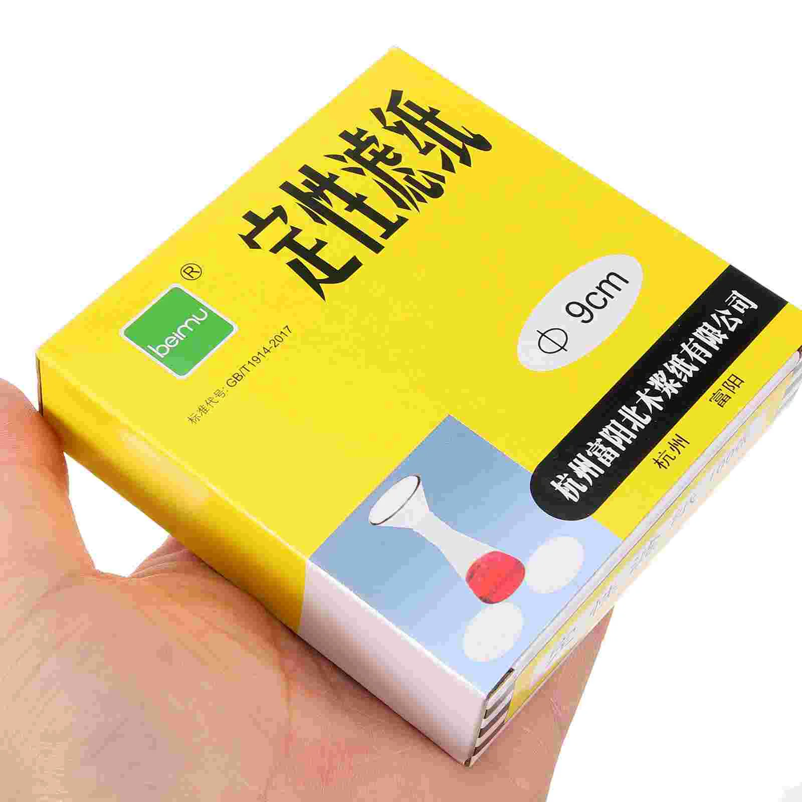 100 Pcs Filter 9cm Qualitative Quantitative Experiment Absorbent Paper Experiment Filter Paper for Teaching Equipment