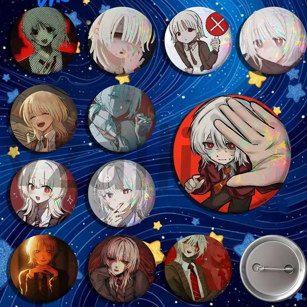 S-Saihate Station T-Tatsunami Shion Button Pin Single Pack Anime Merch for Ita Bags Badge Collectible Buttons TH
