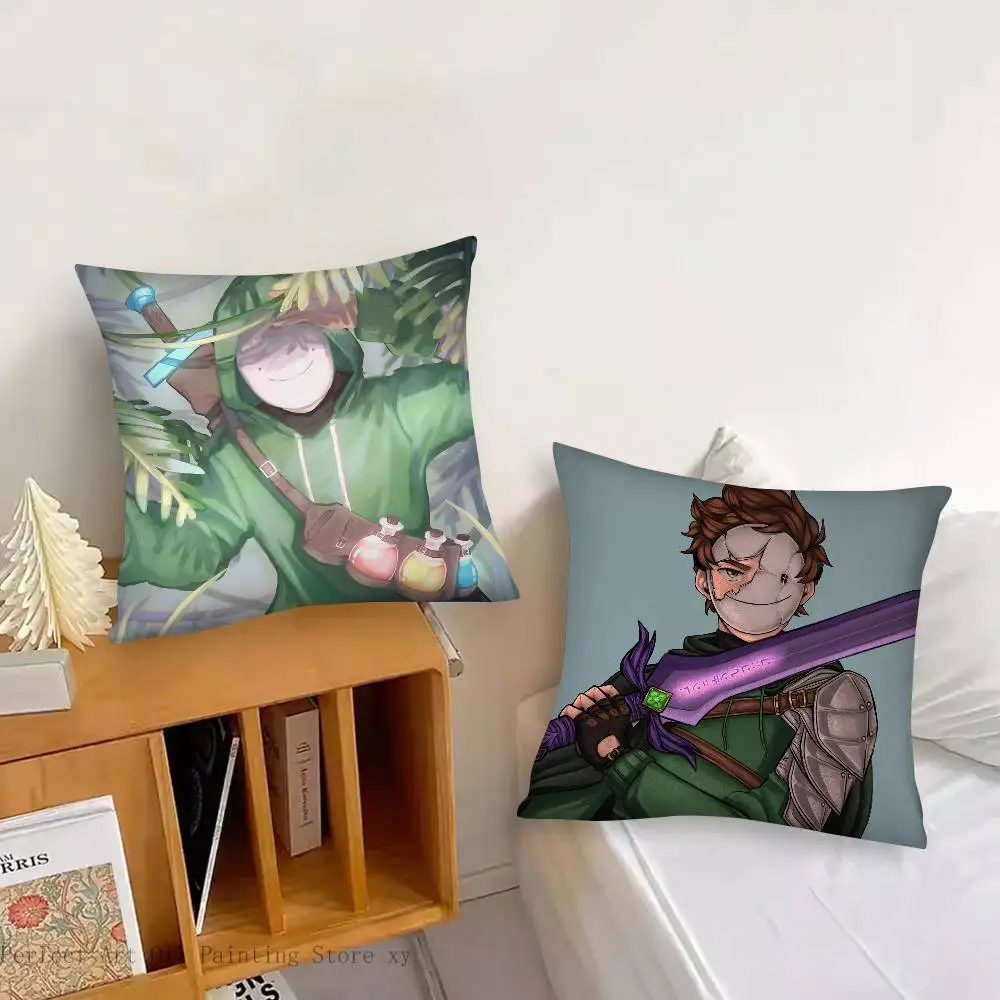 Anime D-Dream SMP Pillow Case Fashion Square Pillowcase Bedroom Sofa Room Ins Decoration Leisure
