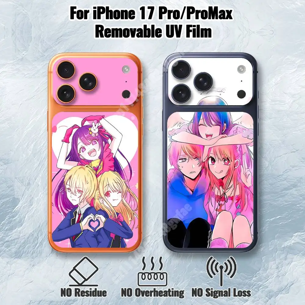 Oshi No Ko Ruby Aqua Removable UV Film for iPhone 17 Pro 17 ProMax Hydrogel Sticker