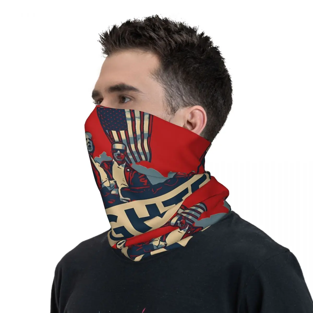 Trump Fight Thin Bandana Neck Gaiter Wrap Scarf Headband Neck Cover