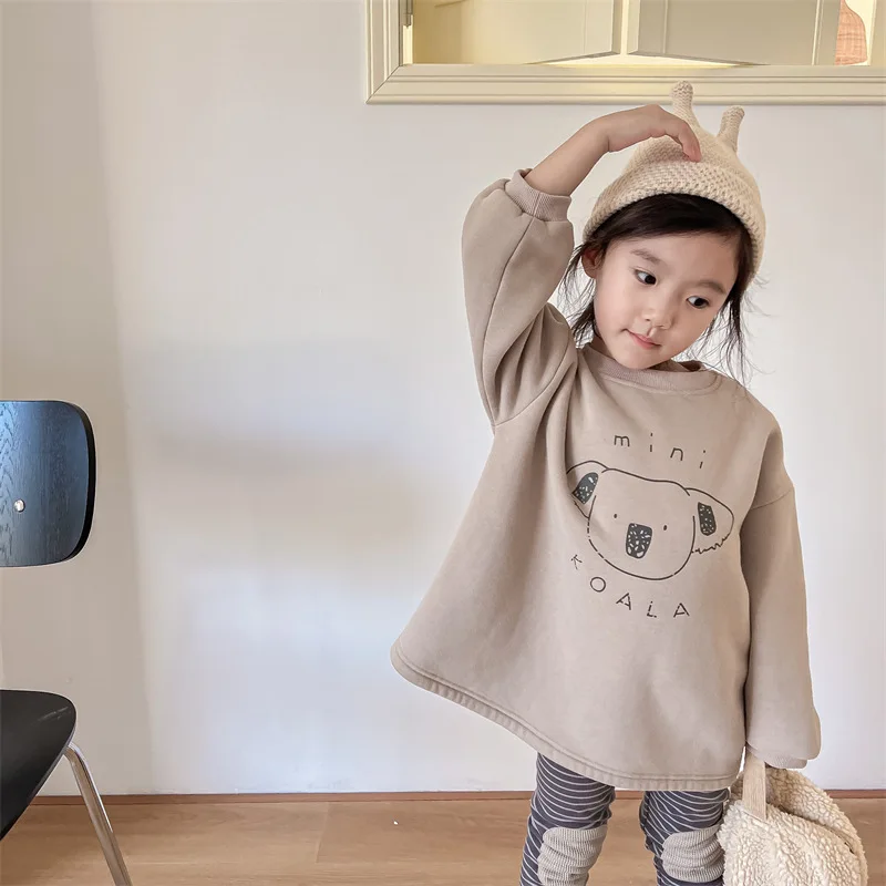 

Kids Cotton Sweatshirt Long Sleeve Top For Girls Boys Fashion Winter Clothes Autumn Baby Toddler Pullover Children Warm Clothing