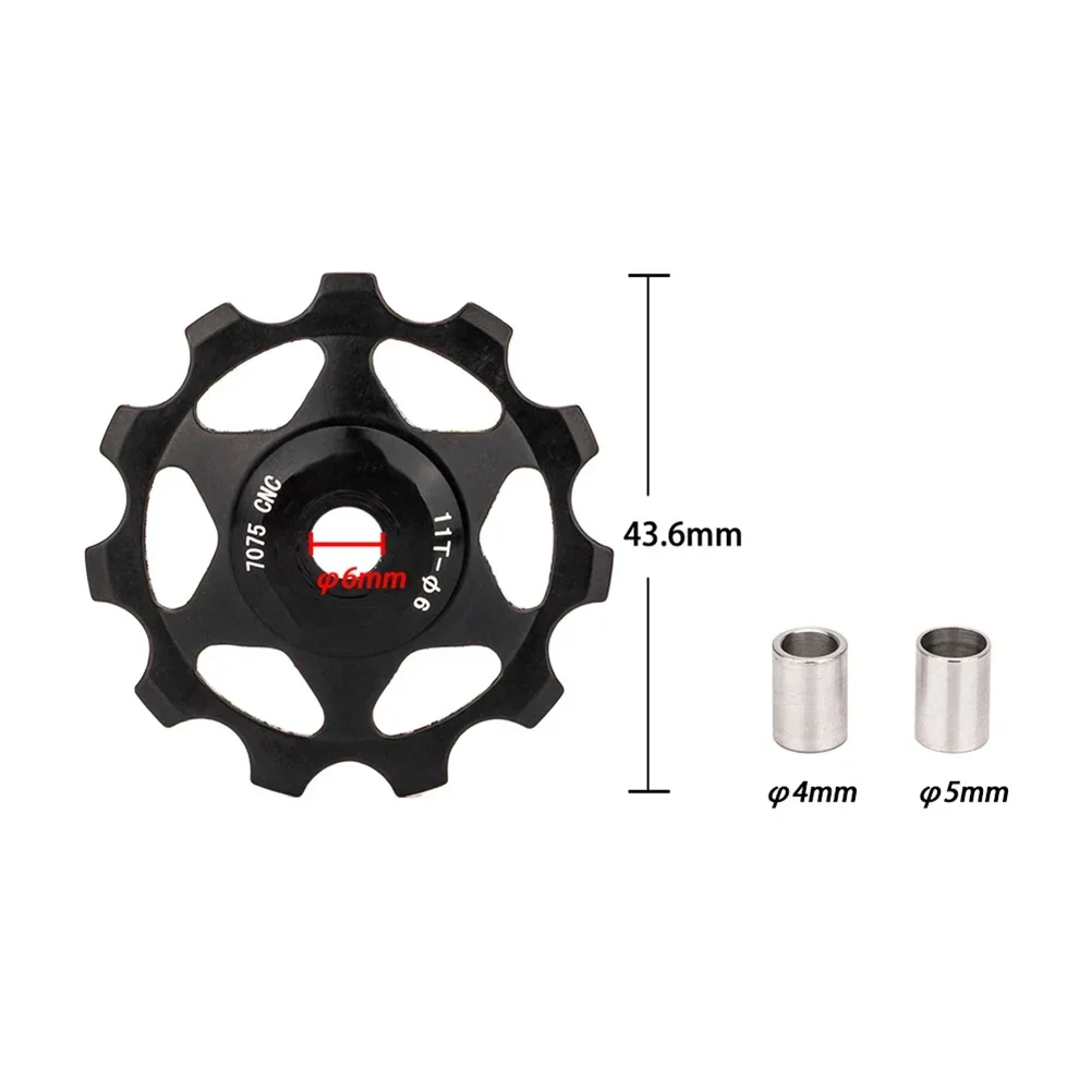 MTB 11T Guide Wheel Mountain Road Bike Rear Dial Bearing Jockey Wheel Aluminum Pulley Roller Bicycle Accessories Cycling Parts