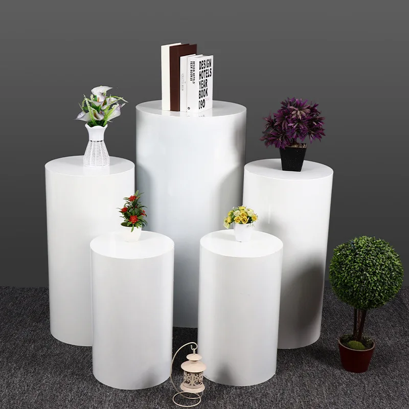 Event Decor Cylinder Pedestal Stand Metal Risers Set Dessert Cake Stand Wedding Table Birthday Party Decorations