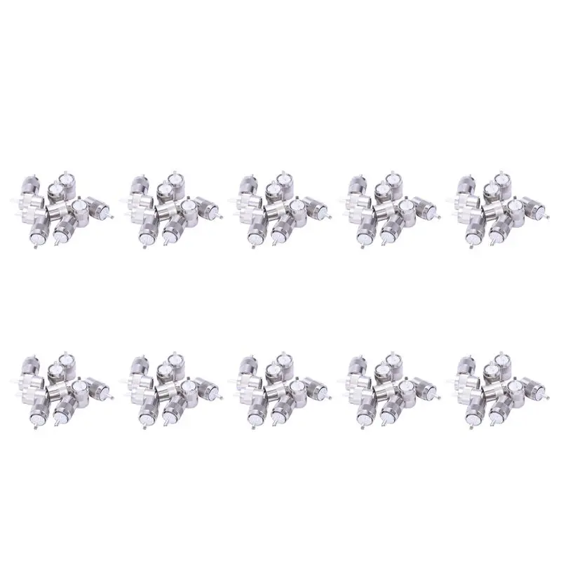 ABRI-100Pcs Connector UHF Male PL259 Plug Solder RG8 RG213 LMR400 7D-FB Cable Silver