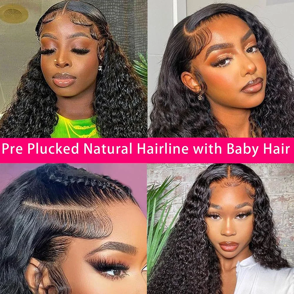 Water Wave Lace Front Pruiken Menselijk Haar 5X5 Hd Trasparent Lace Frontale Human Hair Pruiken Voor Vrouwen Pre Geplukt Met Babyhaar