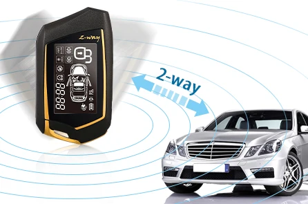 2-Way Car Anti-theft Alarm PKE 1500m-LCD Remote +15m-BT APP Control with One-button start Ignition Control & Remote Engine Start