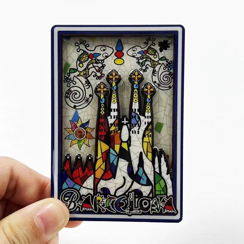 

Spain Barcelona Landmark Building Landscape Magnetic Fridge Magnet Tourist Souvenir Creative 3D Magnet