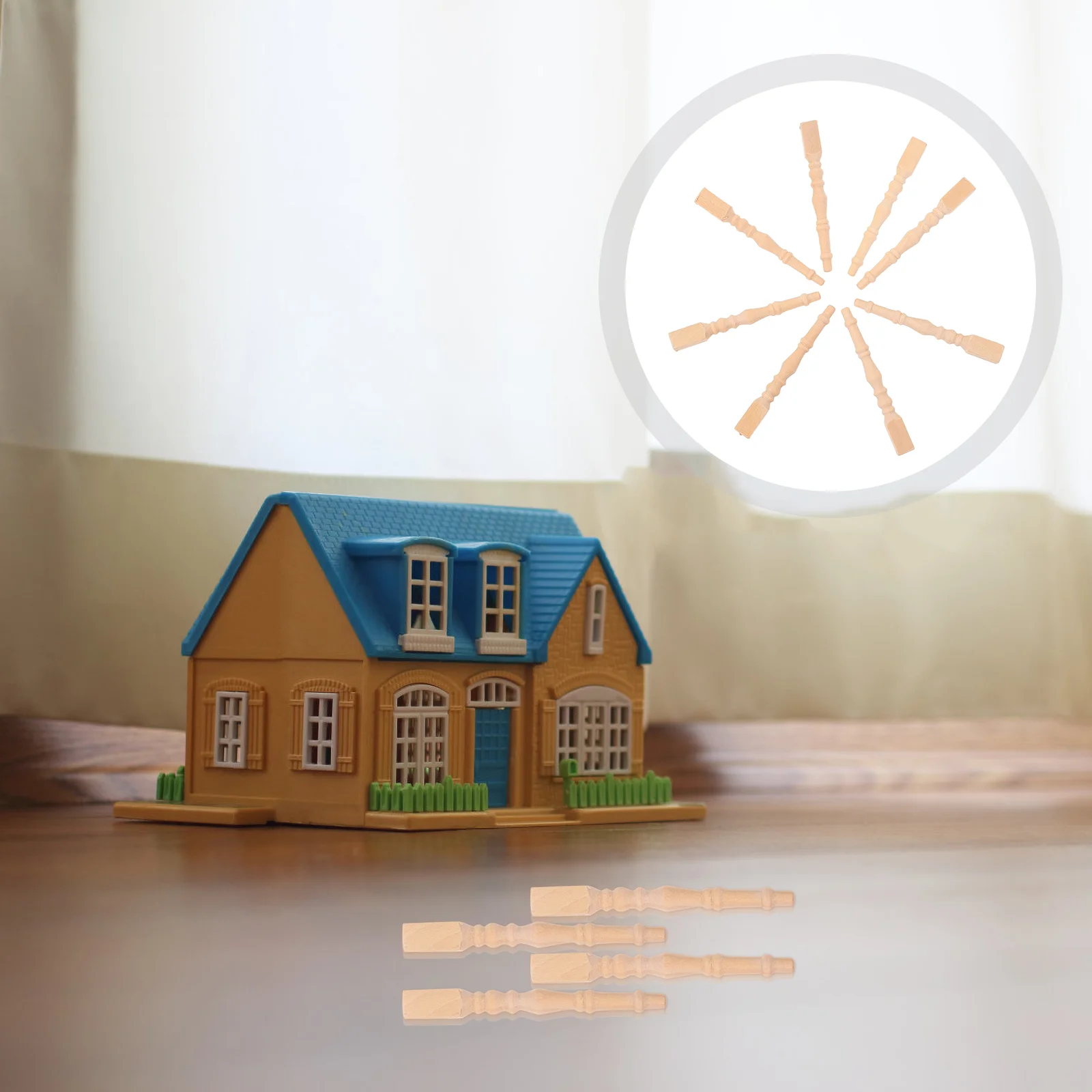 

6Pcs Simulation Table Legs DIY Model Toys Playing House Table Bases Parts Mini House Table Bases Kids Mini Toys