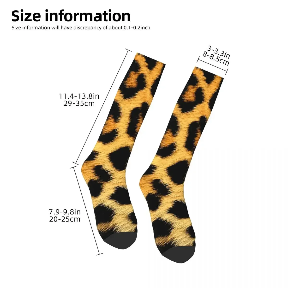 Leopard Print Socks Harajuku Sweat Absorbing Stockings All Season Long Socks Accessories for Man's Woman's Christmas Gifts