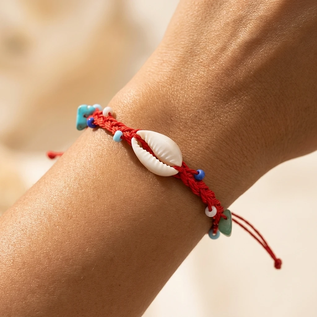 

1PCS Bohemian Style Hand-Woven Glass Bead Bracelet Adjustable Unisex Jewelry Accessory