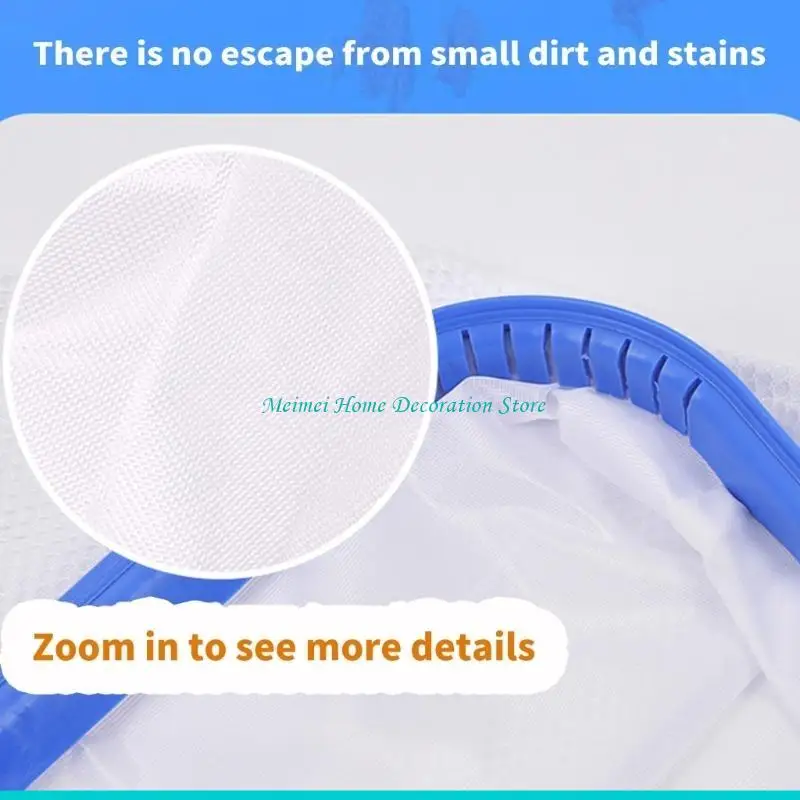 H7BF Professional Pool Net Upgraded Self-Repair Heavy Duty Mesh Pool Skimmer Net with Wide Pool Net Pool Cleaner
