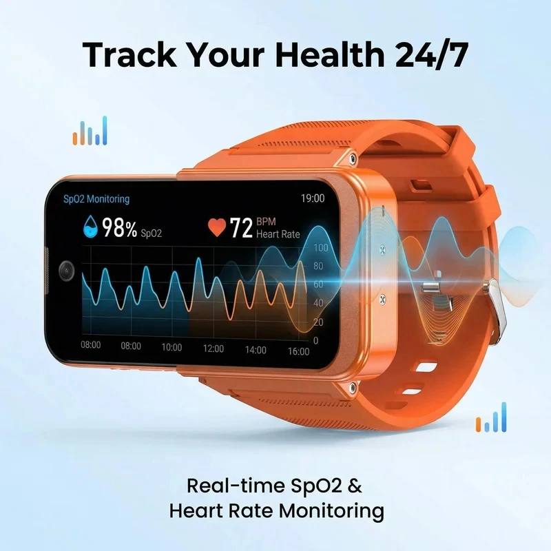 2026New G999 4G Smartwatch Phone GPS Dual SIM WiFi 1.8 inch Touch Screen Octa-Core Outdoor Travel Gift for Friend - view 6