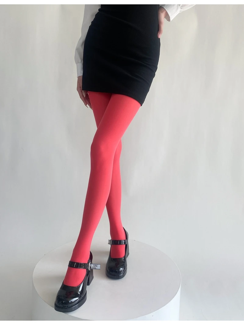 Frühling Herbst Damen Einfarbige Strumpfhose Feminine Samt-Slim-Fit Weiche Strumpfhose Mädchen Leggings Superelastische Strümpfe Sexy Mujer Unterwäsche – Detail 30