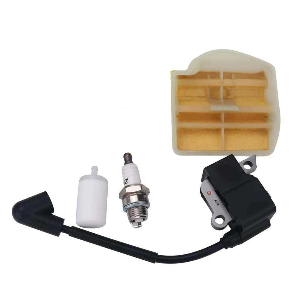 Ignition Coil Air Filter Kit Fit for Husqvarna 445 450 445E 450E Jonsered 2245 2250 2240 Replacement Chainsaw Parts