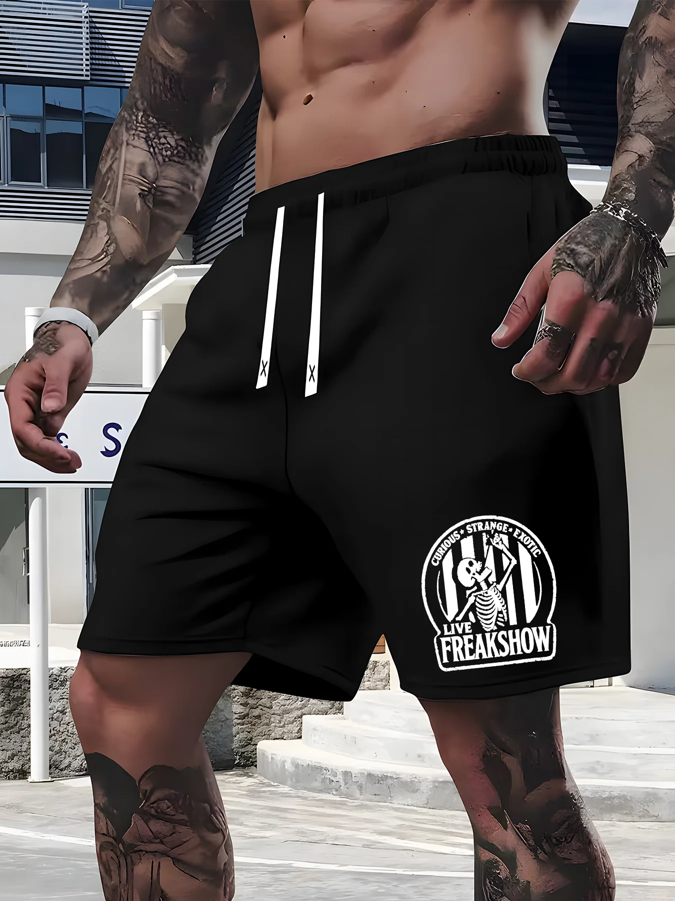 

Мужские модные повседневные спортивные шорты с узором из чистого хлопка, дышащие и прочные, идеально подходят для летних путешествий и отпуска.