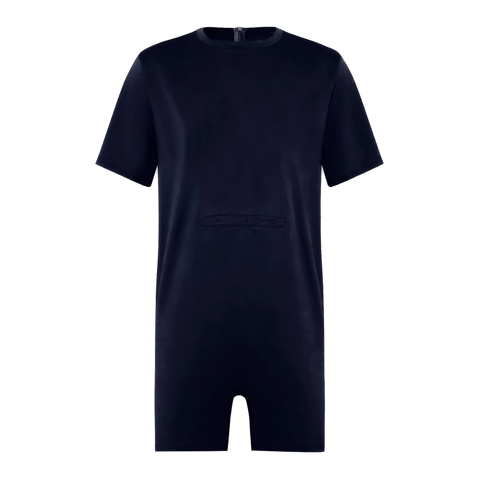 Women Men Special Needs Adaptive Clothing Short Sleeve Anti-Strip Bodysuit Sleepwear Homewear for Elderly Alzheimer ASD Patient