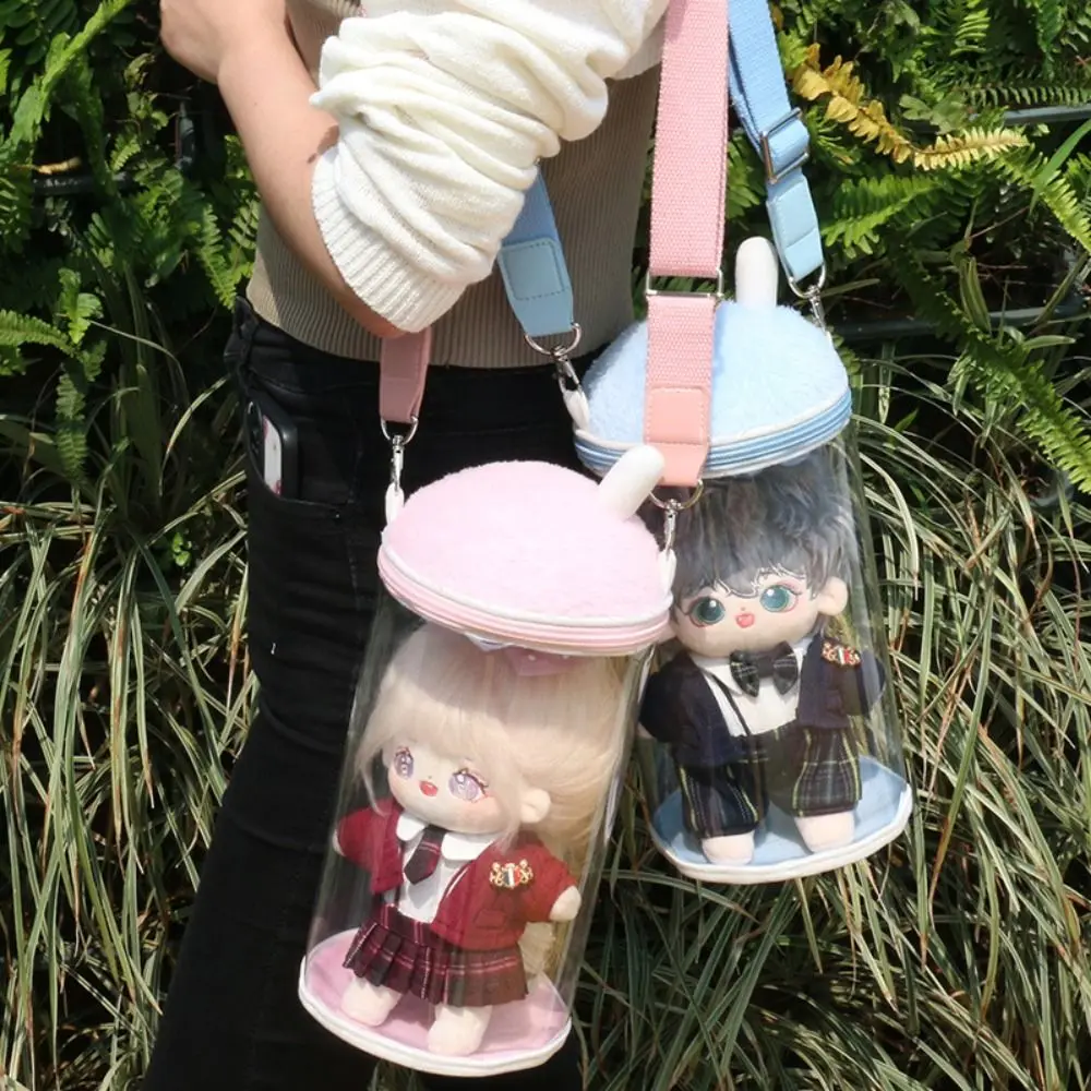 

Handbag Solid Color Transparent Ita Bag Japanese JK Doll Display Crossbody Bag Multifunction Kawaii Doll Shoulder Bag Travel