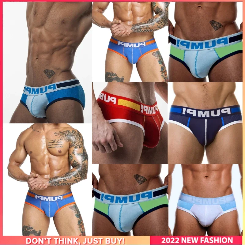 8Pcs Soft Gay Panties Jockstrap Men\'s Briefs Popular Cotton Innerwear Sexy Man Underwear Brief Men Underpants  Bikini Men Briefs