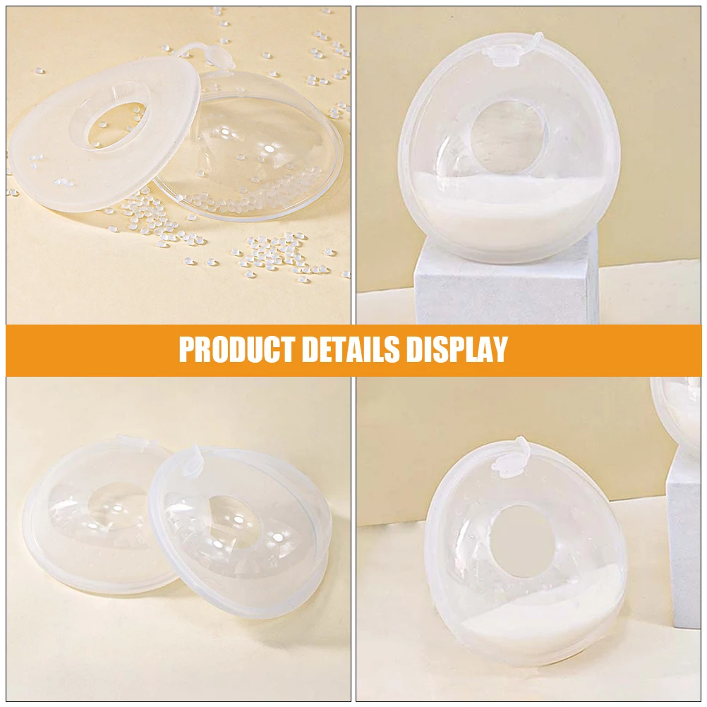 2Pcs 웨어러블 유방 수집기 55ml 실리콘 우유 캐쳐 재사용 가능한 LeakProof 간호 컵 모유 쉘 수동 펌프