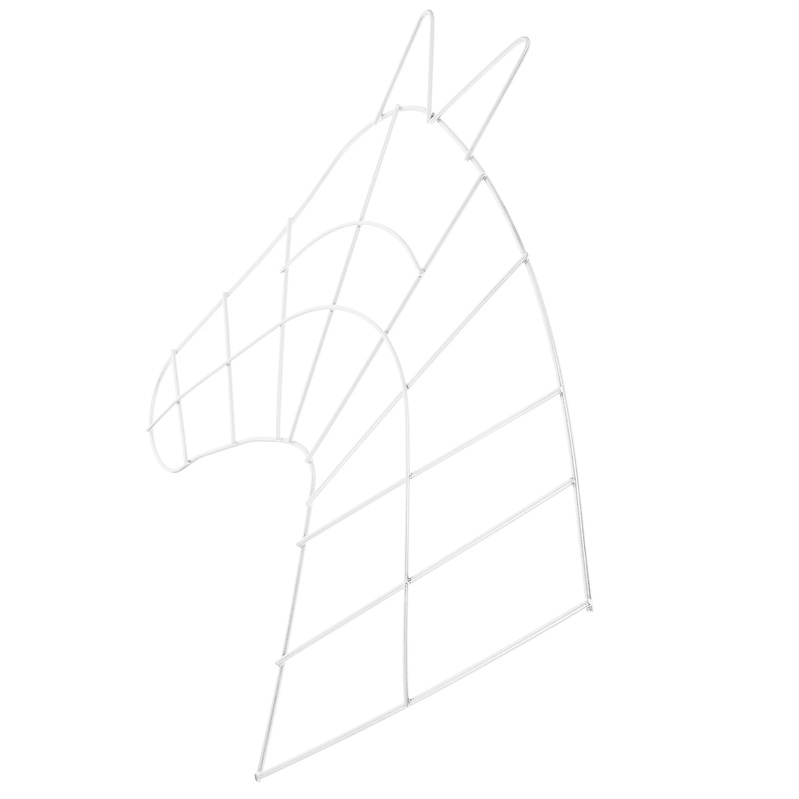 

Horse Head Garland Iron Ring Outdoor Wreath Forms Christmas Decor Frame Metal Floral Holiday Curtain Lights Decorations