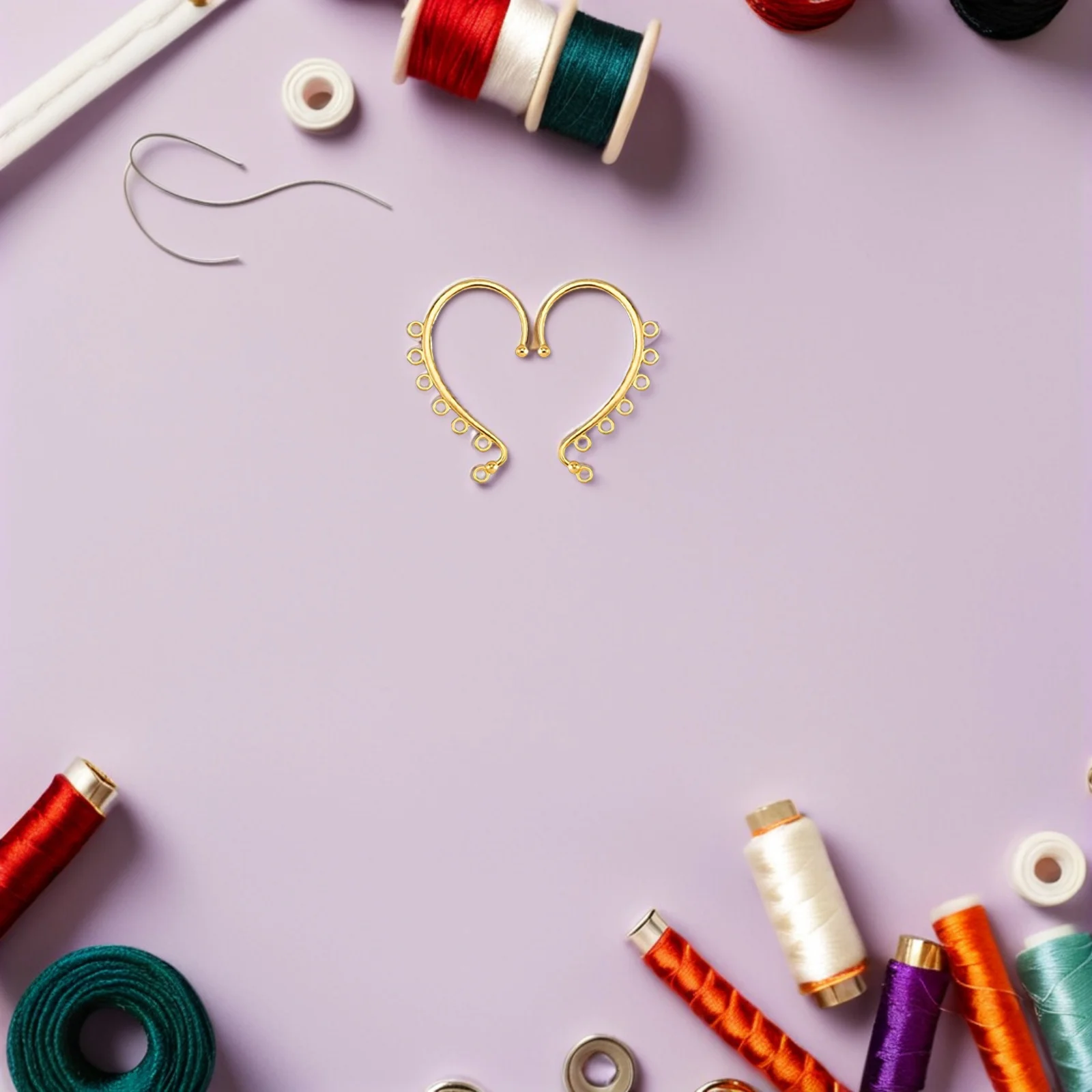 40 قطعة DIY الأذن الأصفاد أقراط للنساء 6 ثقوب غير ثقب كليب على الأذن يلتف صنع المجوهرات النتائج DIY استرخى أقراط الحرفية